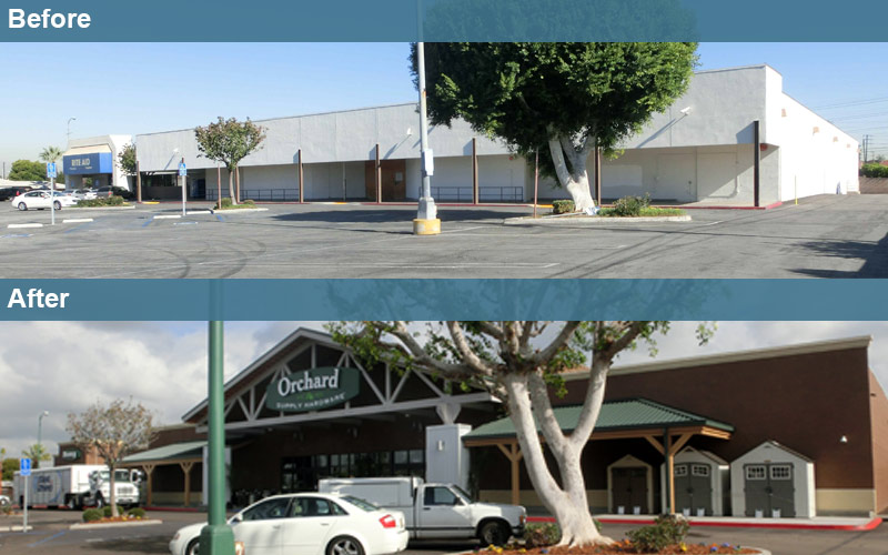 Buena Park CA Adaptive Reuse Site Before and After